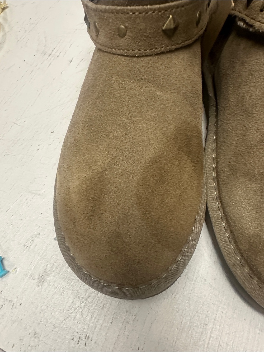Bearpaw Cozy Brown Suede Shearling Boots Sz 8 NWT - Picture 5 of 5